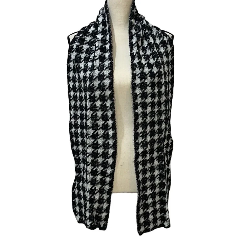 Ashley Stewart Metallic Houndstooth Infinity Scarf